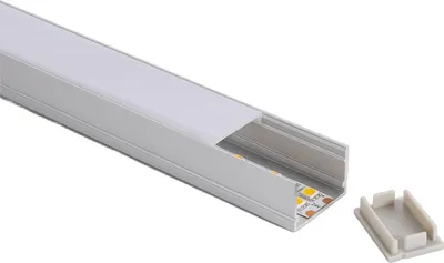 Produktbild von Aluminiumprofil Aufbau für LED Streifen bis 22 mm Aluminium 2 m Weiß transluzent