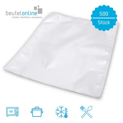 Produktbild von Siegelrandbeutel Vakuumbeutel glatt 200 x 300 mm 90 µ, 500 Stück