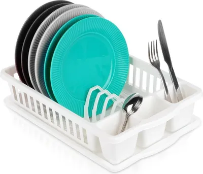 Zdjęcie produktu dla Suszarka na naczynia biała 39,5x26x8,5 cm