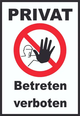 Produktbild von Privat Betreten verboten Schild A2 (420x594mm)