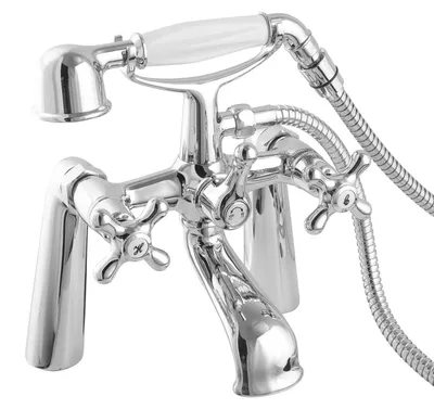 Produktbild von PaulGurkes Nostalgie Retro Wannenrandarmatur mit Handbrause