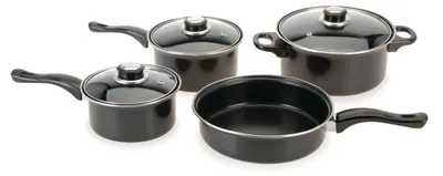 Camping Kochtopfset 7-teilig Leichtes Aluminium Topfset für Gasherde