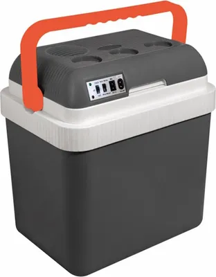 Obrázok produktu pre Chladiaci box Oliver Voltz OV51448A24, 24 litrov, DC 12V/220-240V, Vykurovanie 50C, Chladenie 13-18C, Siv/oranov