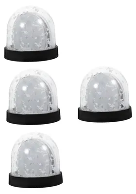 Immagine prodotto di Set di 4 cornici a forma di sfera di neve, mini cornici per foto, dimensioni 9x9x8,5 cm, colore nero