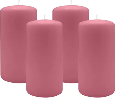 Produktbild von 4er Set Adventskranzkerzen Antique Pink Ø 100 x 200 mm