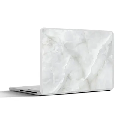 Produktbild von MuchoWow® Laptop Aufkleber Sticker Cover Marmor - Weiß - Muster - Stein - Marmoroptik 31x22.5 cm - Laptop-Deko