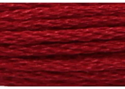 Image de Fil à tricoter Anchor Sticktwist, 8 mètres, couleur rouge foncé, composition : coton, numéro de couleur 44, 6 brins