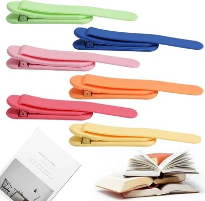 Produktbild von Silikonische Bücherhalter - 6 Stücke - farbenfroh - für jeden geeignet