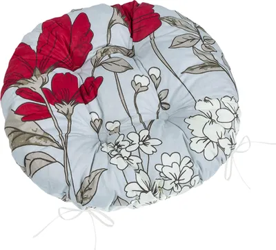 Produktbild von Sitz Adéla gesteppt rund - Durchmesser 40 cm - Scharlachrot, Grau, Beige