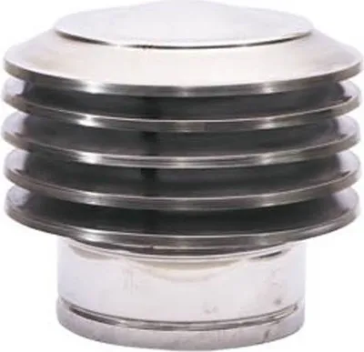 Produktbild von Lamellenhaube Lamellenaufsatz Lamellenabdeckung Lamellenhut 100mm Edelstahl Hut