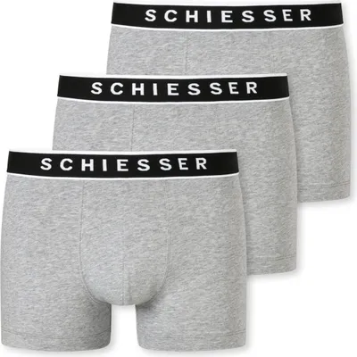 Produktbild von Schiesser Herren 3 er Pack Shorts Gr. 8  grau-mel.