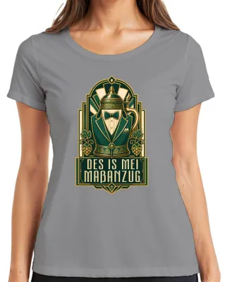 Produktbild von Des is mei Maßanzug Bayern Bier Wiesn Lederhose Dirndl Damen T-Shirt, Grau, M