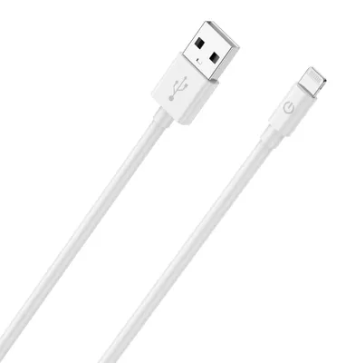 Produktbild von RealPower Lade/Datenkabel USB-A auf Lightning 2m weiß MFI
