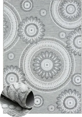 Produktbild von MY-RUG Outdoor-Teppich "Reed II" 230X160 cm, grau, Ethno-Stil, Hoch-Tief-Optik, sommerlich, für Garten und Balkon