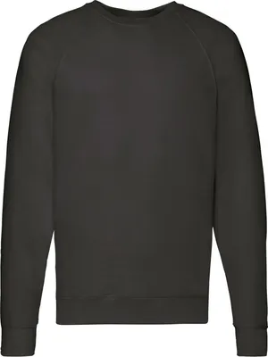 Image de Fruit of the Loom - Sweat-shirt pour homme/femme, manches raglan, LT1851 (XL) (noir)
