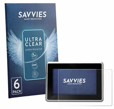 Produktbild von 6x Für GESAS High Performance 7" HMI Panel Schutzfolie Savvies Displayschutz Display Schutz Folie Klar Transparent