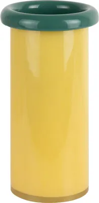 Produktbild von Present Time - Vase Plegado S - Retrogrün & sanftes Gelb