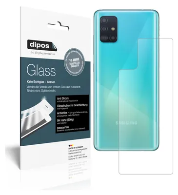 Produktbild von 2x Schutzfolie für Samsung Galaxy A51 5G Rückseite matt - Anti-Shock 9H Folie