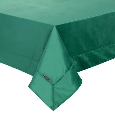 Produktbild von Festliche Tischdecke Tischdekoration VELVET dunkelgrün 145x350 cm dunkelgrün
