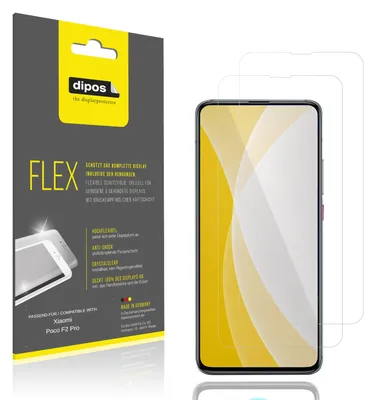 Image de 2x Film de protection d'écran pour Xiaomi Poco F2 Pro, recouvre 100% de l'écran, dipos Flex
