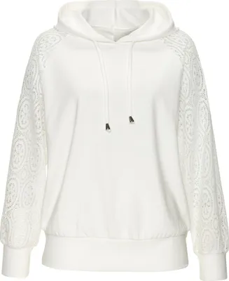 Produktbild von LASCANA Kapuzensweatshirt weiß Größe 44/46