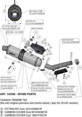 Image de Support d'échappement LeoVince vis de rechange pour Yamaha XTZ