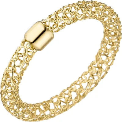 Produktbild von Gr. 52 Damen Ring geflochten 750 Gold Gelbgold Goldring mit Geflecht