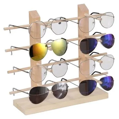 Produktbild von Praktischer Brillenständer aus Holz für 8 Brillen