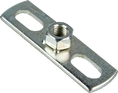 Produktbild von tecuro Befestigungsplatte 70 x 20 mm, mit M 8 Innengewinde, Stahl verzinkt
