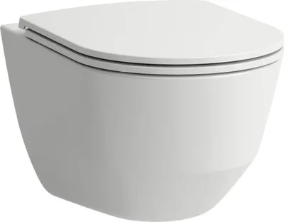 Zdjęcie produktu dla LAUFEN zestaw wiszący WC Pro Washdown WC bez obręczy biały połysk z deską WC H86695700001