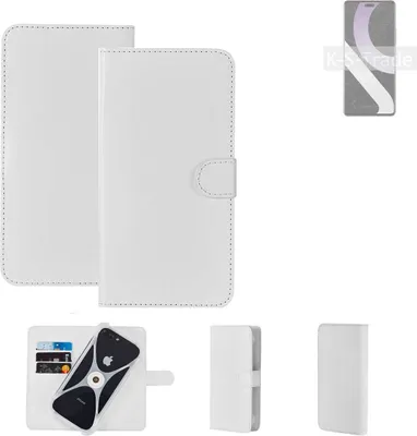 Produktbild von K-S-Trade Handy Hülle Schutz Hülle kompatibel mit Xiaomi Civi 2 Cover Case Bookstyle Bumper weiß 1x
