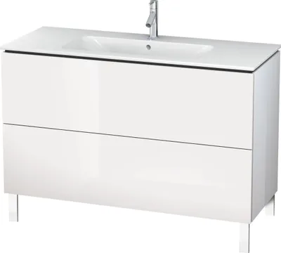 Image de Duravit meuble sous-lavabo L-CUBE 1220 x 481 x 704 mm cappuccino haute brillance