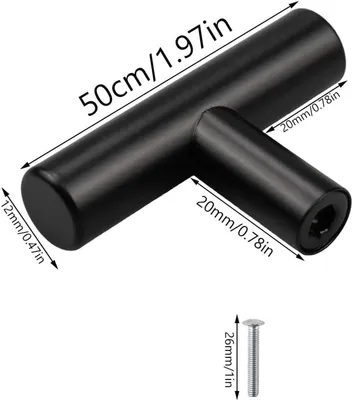 16 Stück Schwarz T-Form Griffe, Ansicht 3 von 7