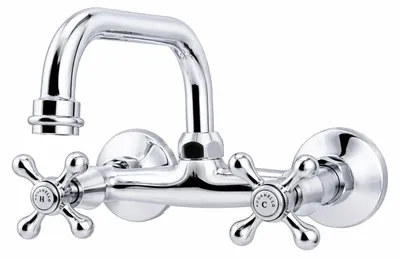 Immagine prodotto di Miscelatore da cucina, montaggio a parete, cromo, modello Heritage Ascot, marca Aquanello