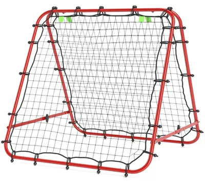 Obrázek produktu pro Skládací odrazová stěna pro fotbal – tréninková síť | Barva: Červená | Rozměry: 95 x 100 x 90 cm