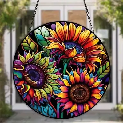 Produktbild von Sonnenfänger - Sunflower/Typ2 im Buntglas-Stil KP31423