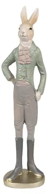 Obrázok produktu pre Clayre & Eef Figúrka králika 40 cm béžovo zelená Polyresin
