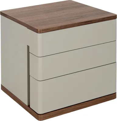 Image de Angel Cerdá Table de nuit en bois gris et noyer 7166