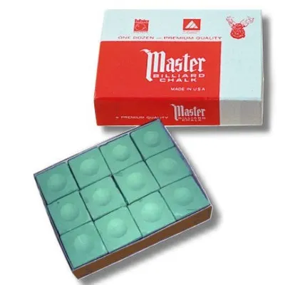 Image de Craie de billard Snooker Master vert, Dtzd. (boîte de 12 pièces)