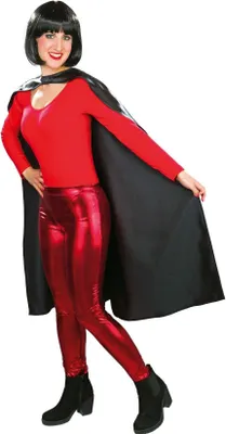 Produktbild von Helden-Umhang schwarz, Universalgröße-Umhang aus glänzendem Polysatin, Rückenlänge ca. 102 cm. Germany-100% Polyester