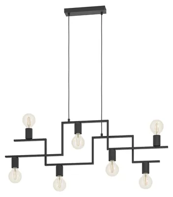 Image de Eglo 43365 FEMBARD E27 7-fois Suspension 1005x40mm Noir