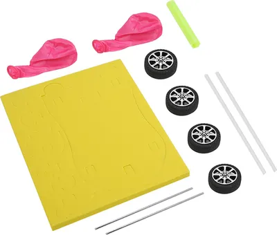 Image de Enfants Science Expérience pédagogique Bricolage Ballon Puissance Modèle de voiture fait à la main Jouets de montage