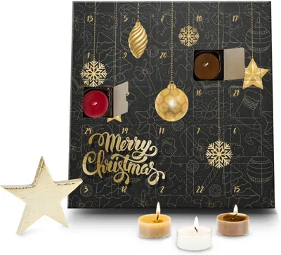 Productafbeelding van 2026* Römer Wellness geschenkartikel: geurkaarsen adventskalender Merry Christmas met 24 verschillende theelicht-geurkaarsen; ca. 30 x 30 x 2 cm