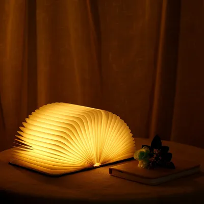 Obrázok produktu pre Inovatívna nabíjacia lampa USB vo forme knihy, skladacia LED mini lampa, dekorácia na stôl
