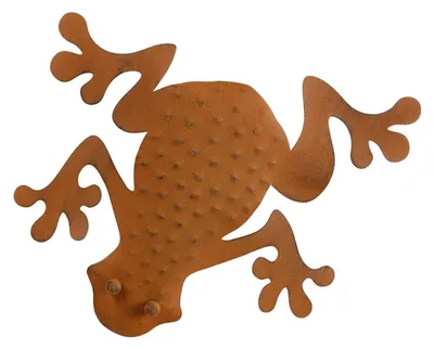 Image de Deko Grenouille en métal brun rouille Décoration murale Décoration de jardin