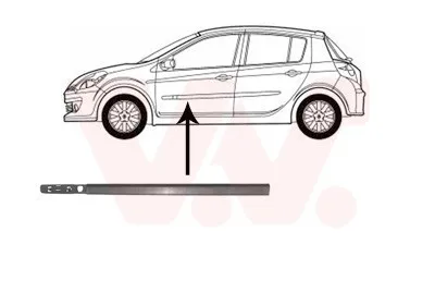 Produktbild von VAN WEZEL Zierleiste für die Tür Vorne Links Leiste für RENAULT Clio III Schrägheck (BR0/1, CR0/1) 4331423