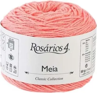 Produktbild von Rosários 4 Meia 36 Coral Neon Strickgarn