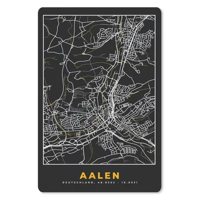 Produktbild von MuchoWow® Mauspad Mousepad Stadtplan - Deutschland - Gold - Aalen - Karte 18x27 cm - Mousepads - Maus Mat - Pad - Mausunterlage