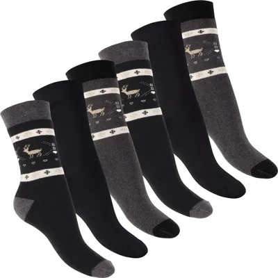 Produktbild von Footstar Damen Wintersocken (6 Paar), Warme Vollfrottee Socken mit Thermo Effekt - Schwarz 39-42