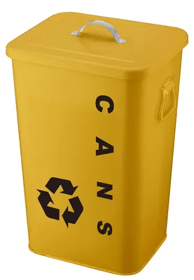 Zdjęcie produktu dla Pojemnik na puszki stalowe o pojemności 26 l żółty